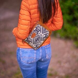 Terra Aguayo Suede Serape Boho Festival Coastal Cowgirl Western Belt Bag